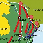 Русско-турецкая война 1806-1812 гг. Карта кампаний в Молдавии 1806 г.